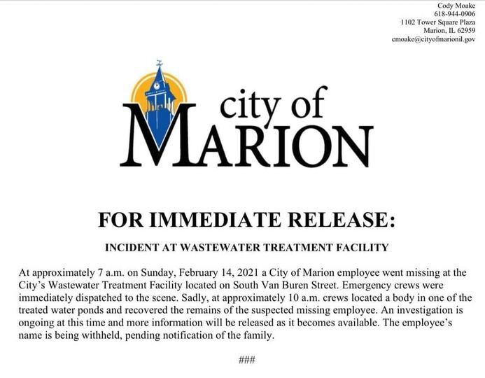 City of Marion relesase